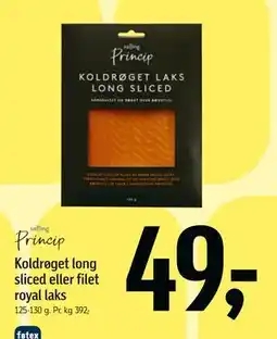 Føtex Koldrøget long sliced eller filet royal laks, DKK 49 tilbud