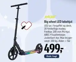 Føtex Big wheel LED løbehjul, DKK 499 tilbud