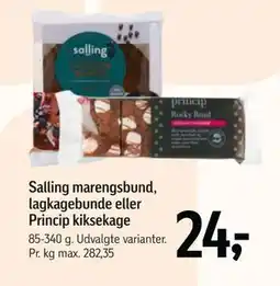 Føtex Salling marengsbund, lagkagebunde eller Princip kiksekage, DKK 24 tilbud