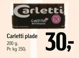 Føtex Carletti plade, DKK 30 tilbud