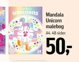 Føtex Mandala Unicorn malebog, DKK 50 tilbud