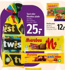 Føtex Twist eller Marabou plade, DKK 25 tilbud