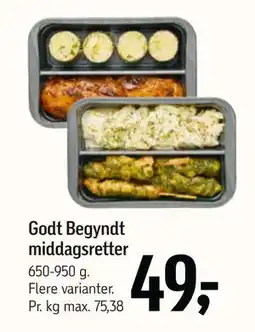 Føtex Godt Begyndt middagsretter, DKK 49 tilbud