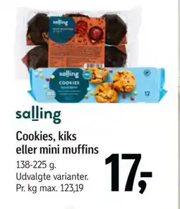 Føtex Cookies, kiks eller mini muffins, DKK 17 tilbud