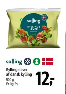 Føtex Kyllingelever af dansk kylling, DKK 12 tilbud