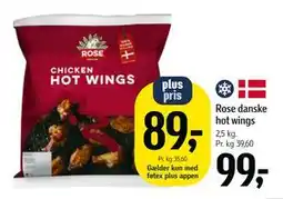 Føtex Rose danske hot wings, DKK 99, App-pris tilbud