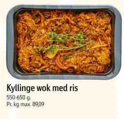 Føtex Kyllinge wok med ris, DKK 49 tilbud