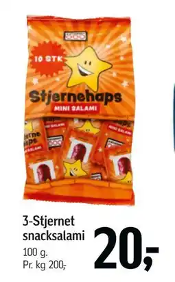 Føtex 3-Stjernet snacksalami, DKK 20 tilbud
