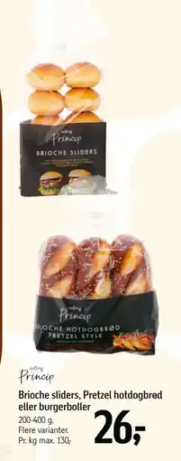 Føtex Brioche sliders, Pretzel hotdogbrød eller burgerboller, DKK 26 tilbud