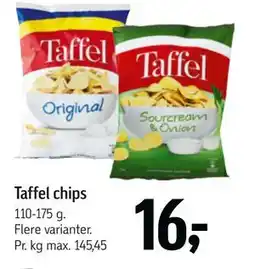 Føtex Taffel chips, DKK 16 tilbud