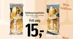 Føtex Kohberg burgerboller, DKK 15 tilbud