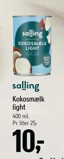 Føtex Kokosmælk light, DKK 10 tilbud