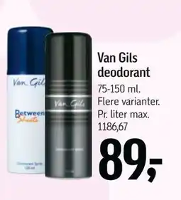 Føtex Van Gils deodorant, DKK 89 tilbud