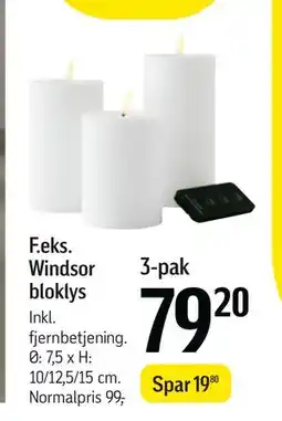 Føtex Windsor bloklys, DKK 79.2 tilbud