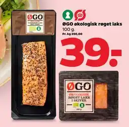 Netto ØGO økologisk røget laks, DKK 39 tilbud