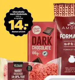 Netto Chocobella mørk chokolade, DKK 14 tilbud