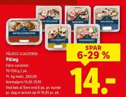 Lidl Pålæg, DKK 14 tilbud