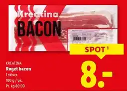 Lidl Røget bacon, DKK 8 tilbud
