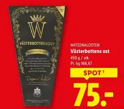 Lidl Västerbottens ost, DKK 75 tilbud
