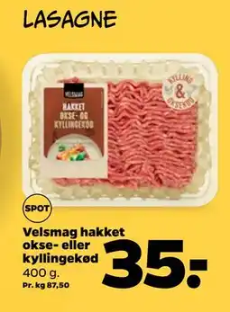 Netto Velsmag hakket okse- eller kyllingekød, DKK 35 tilbud