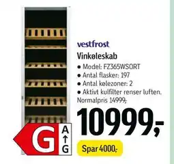 Føtex Vinkøleskab, DKK 10999 tilbud