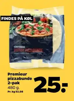 Netto Premieur pizzabunde 2-pak, DKK 25 tilbud