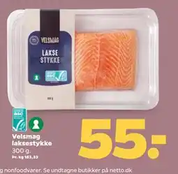 Netto Velsmag laksestykke, DKK 55 tilbud