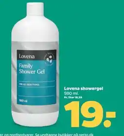 Netto Lovena showergel, DKK 19 tilbud