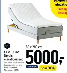 Føtex Huma Nordic elevationsseng, DKK 5000 tilbud