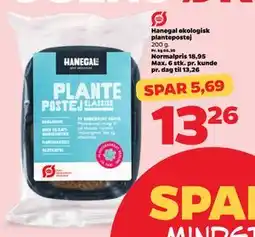 Netto Hanegal økologisk plantepostej, DKK 13.26 tilbud