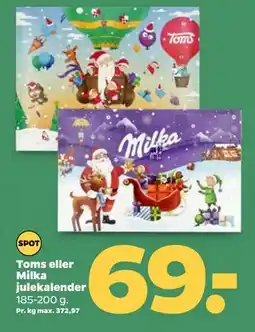 Netto Toms eller Milka julekalender, DKK 69 tilbud