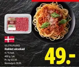 Lidl Hakket oksekød, DKK 49 tilbud