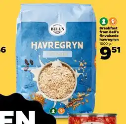 Netto Breakfast from Bell's finvalsede havregryn, DKK 9.51 tilbud