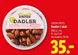 Lidl Dadler i skål, DKK 35 tilbud