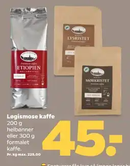 Netto Løgismose kaffe, DKK 45 tilbud