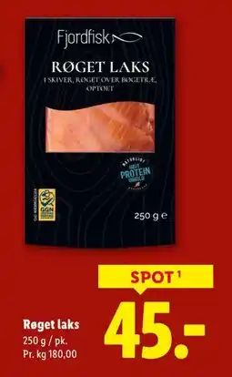 Lidl Røget laks, DKK 45 tilbud
