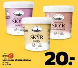 Netto Løgismose økologisk skyr, DKK 20 tilbud