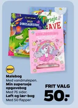 Netto Malebog, Min superseje opgavebog, Løft og lær-bog, DKK 50 tilbud