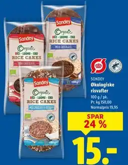 Lidl Økologiske risvafler, DKK 15 tilbud