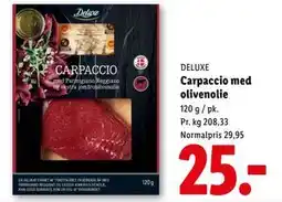 Lidl Carpaccio med olivenolie, DKK 25 tilbud