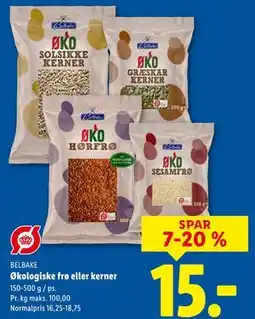 Lidl Økologiske frø eller kerner, DKK 15 tilbud