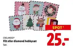 Lidl Filt eller diamond hobbysæt, DKK 25 tilbud