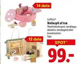 Lidl Rollespil af træ, DKK 99 tilbud