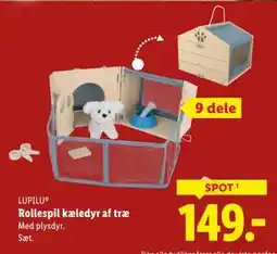 Lidl Rollespil kæledyr af træ, DKK 149 tilbud