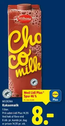 Lidl Kakaomælk, DKK 14.95, App-pris tilbud