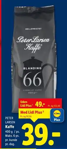 Lidl Kaffe, DKK 49, App-pris tilbud