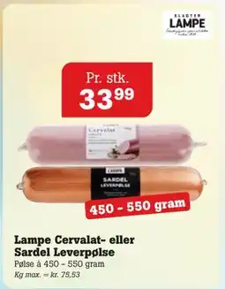 Poetzsch Padborg Lampe Cervalat- eller Sardel Leverpølse, DKK 33.99 tilbud