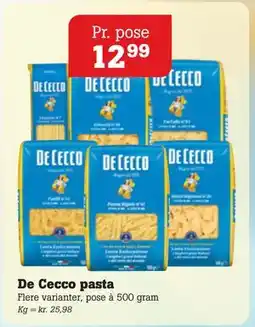 Poetzsch Padborg De Cecco pasta, DKK 12.99 tilbud