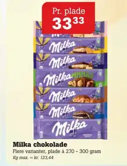 Poetzsch Padborg Milka chokolade, DKK 33.33 tilbud