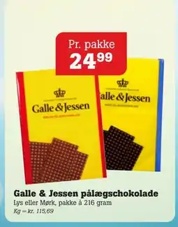 Poetzsch Padborg Galle & Jessen pålægschokolade, DKK 24.99 tilbud